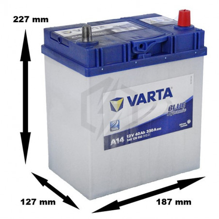 VARTA A14 Blue Dynamic 12V 40Ah 330A batteria auto 540 126 033 ordina su