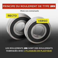 Roulement à billes INOX SS-6207 2RS Haut de gamme MTK