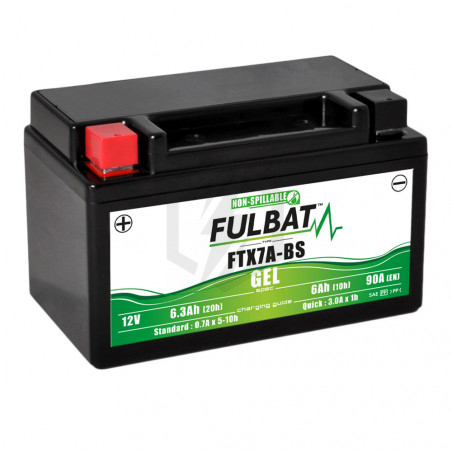 Batterie Fulbat gel FTX7A-BS YTX7A-BS 12v 6.3ah 90A