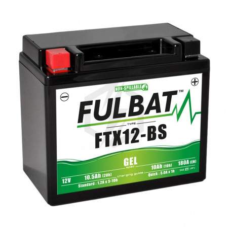 Batterie Fulbat gel FTX12-BS YTX12-BS 12v 10.5ah 180A