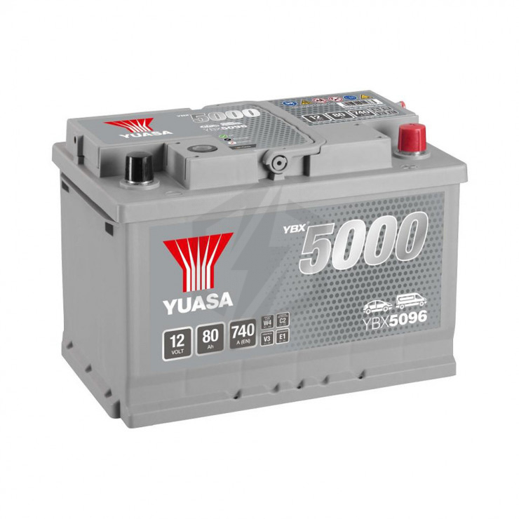 YBX3096 YUASA YBX3000 Batterie 12V 76Ah 680A L3 avec poignets, avec témoin  de niveau de charge, Batterie au plomb YBX3096 ❱❱❱ prix et expérience