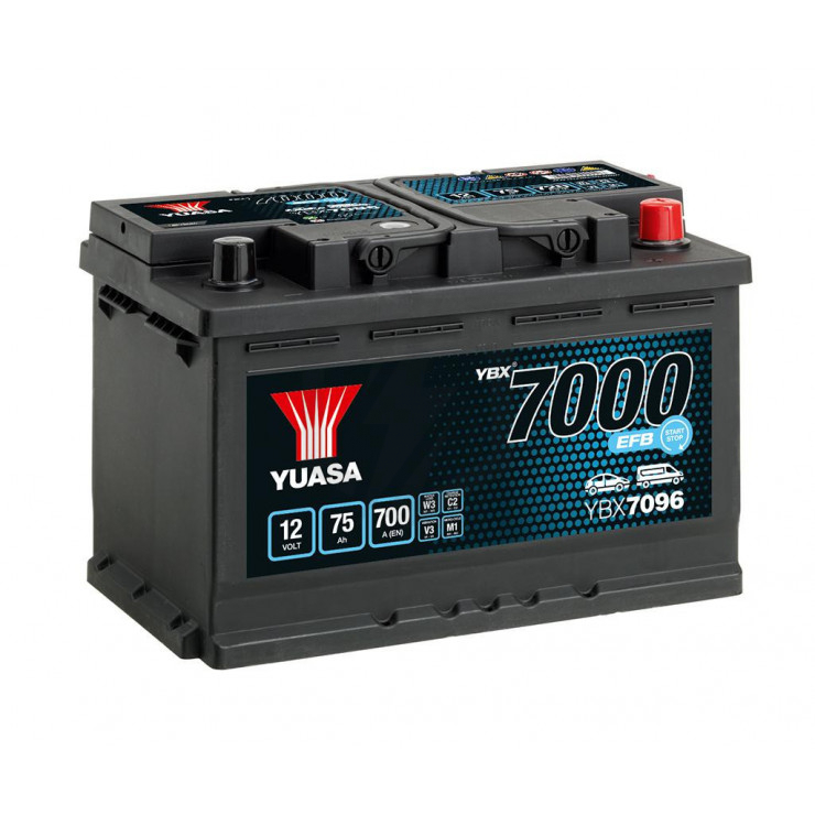 BATTERIE DEMARRAGE MICRO HYBRIDE EFB STOP AND START 12V 70Ah-720A
