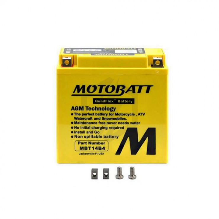 Batterie moto 12V 12Ah Gel / AGM YT14B-4 / GT14B-4 - Batteries Moto