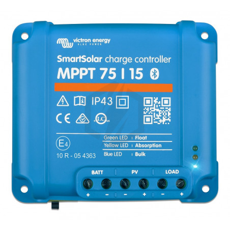 Controleur de charge solaire MPPT 75/15 Victron SmartSolar 12/24V  SCC075015060R