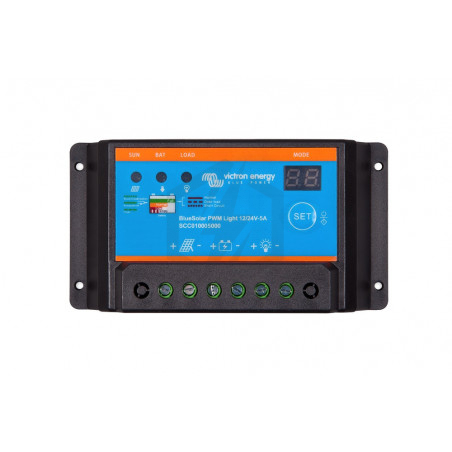 Contrôleur de charge BlueSolar PWM-Light 12/24v 5A SCC010005000