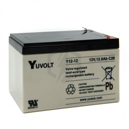 Batterie plomb étanche Y12-12FR Yuasa Yuvolt Yucel 12v 12ah