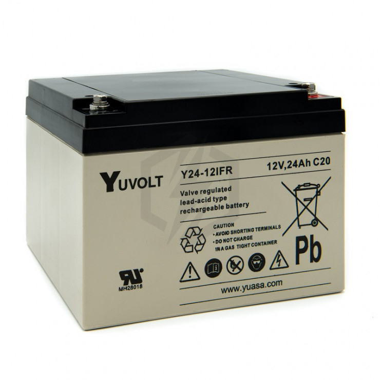 Batterie plomb étanche Y24-12 Yuasa Yuvolt Yucel 12v 24ah