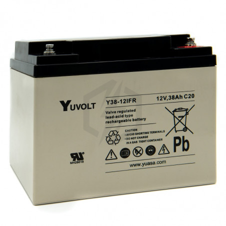 Batterie plomb étanche Y38-12FR Yuasa Yuvolt Yucel 12v 38ah