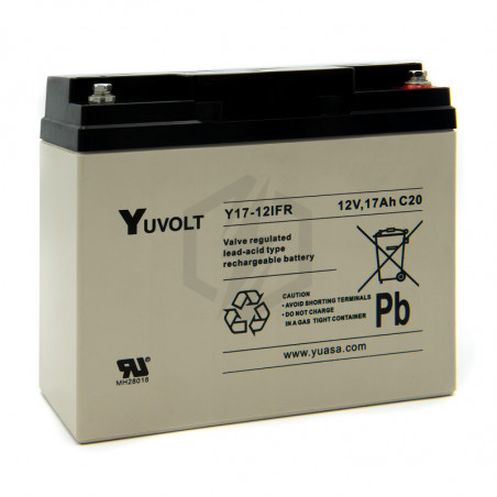 Batterie plomb étanche Y17-12FR Yuasa Yuvolt Yucel 12v 17ah