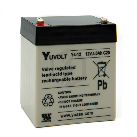 Batterie plomb étanche Y4-12FR Yuasa Yuvolt Yucel 12v 4ah