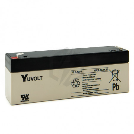 Batterie plomb étanche Y2.1-12FR Yuasa Yuvolt Yucel 12v 2.1ah