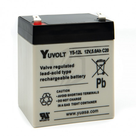 Batterie plomb étanche Y5-12 Yuasa Yuvolt Yucel 12v 5ah