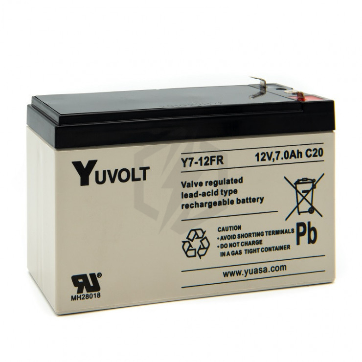 Batterie plomb étanche Y7-12FR Yuasa Yuvolt Yucel 12v 7ah