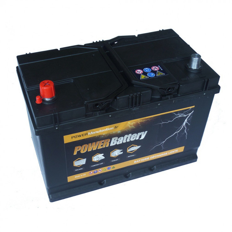 Batterie décharge lente Power Battery 12v 100ah double borne