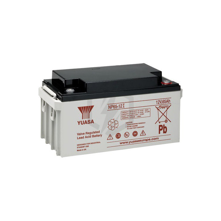 12V 65Ah Batterie au plomb (AGM), B.B. Battery BP65-12, 350x166x174 mm  (Lxlxh), Borne I2 (Insert