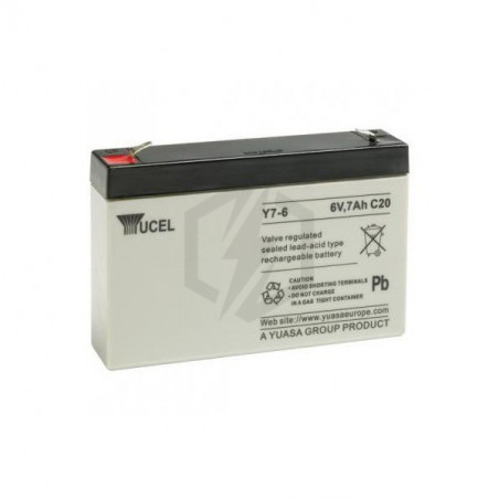 Batterie plomb étanche Y7-6 Yuasa Yucel 6v 7ah